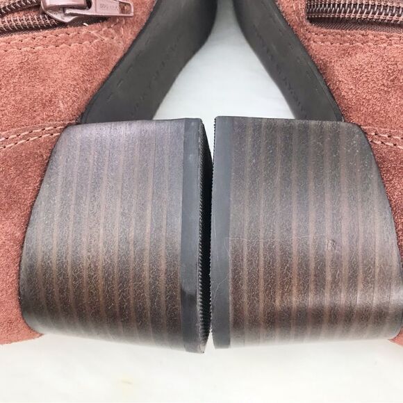 Lucky Brand LILYE Suede Leather Ankle Boot in Brandy - Picture 12 of 16
